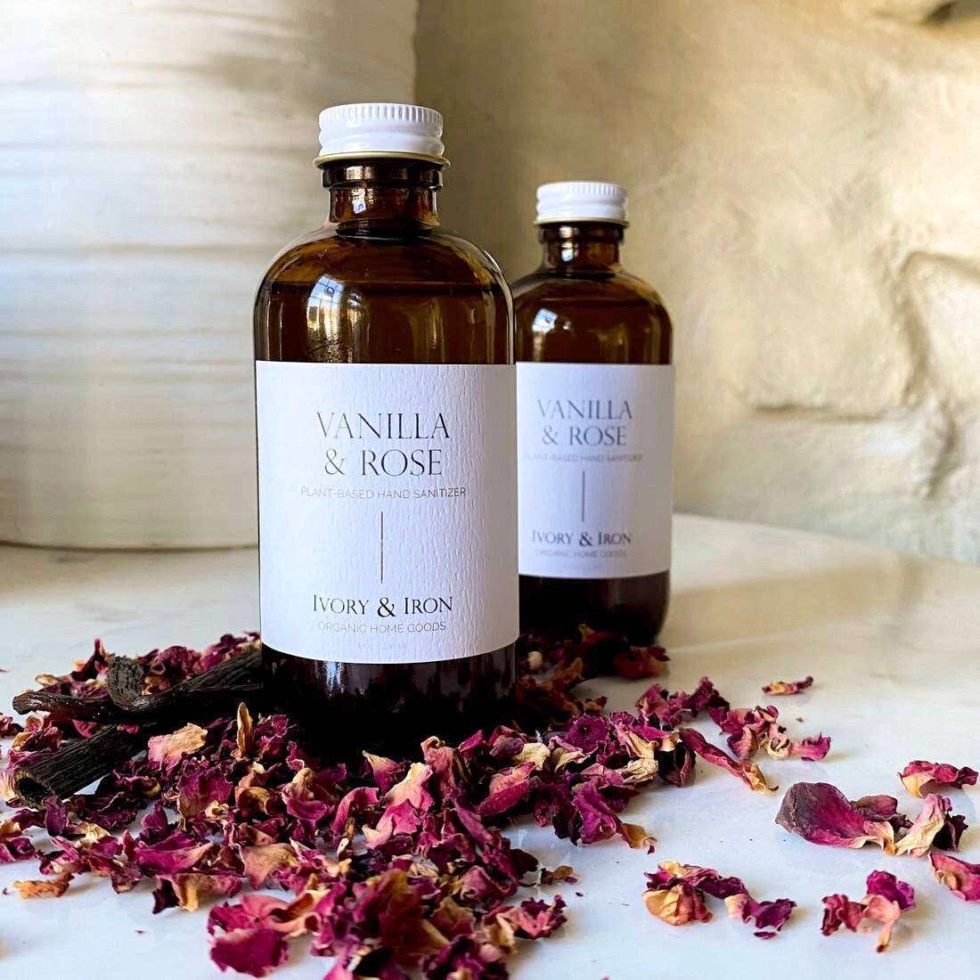 Natural Hand Sanitizer – Vanilla & Rose 🌸✨