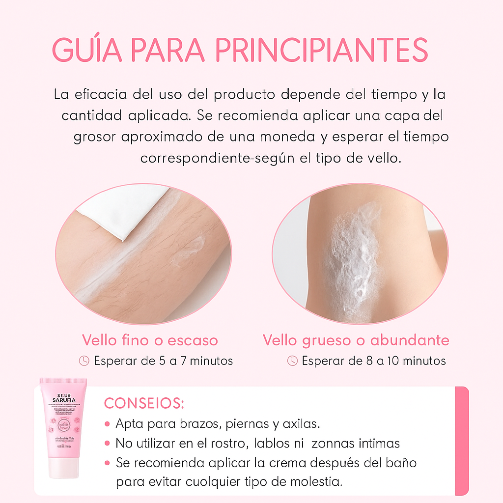 Crema Depilatoria + Inhibidor de Crecimiento