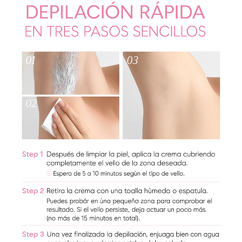 Crema Depilatoria + Inhibidor de Crecimiento