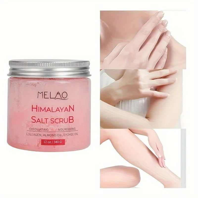 MELAO Himalayan Salt Scrub Face Foot & Body Exfoliator Infused with