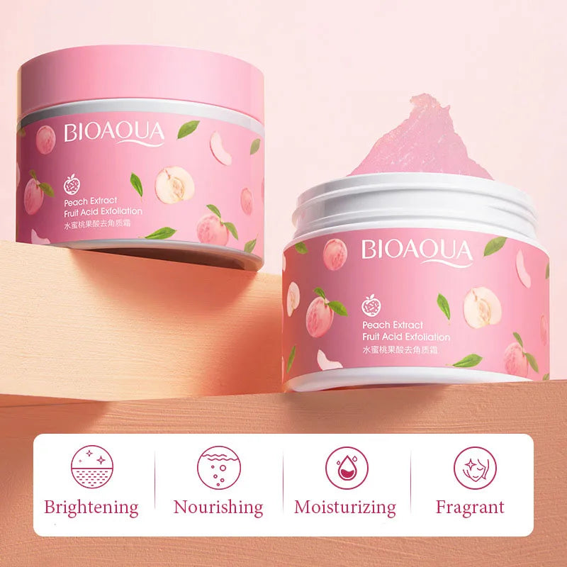 BIOAQUA Honey Peach Exfoliating Cream Facial Scrub Exfoliant Body