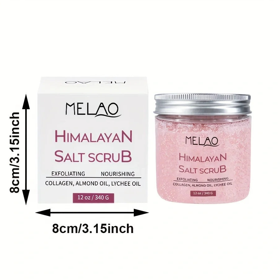 MELAO Himalayan Salt Scrub Face Foot & Body Exfoliator Infused with