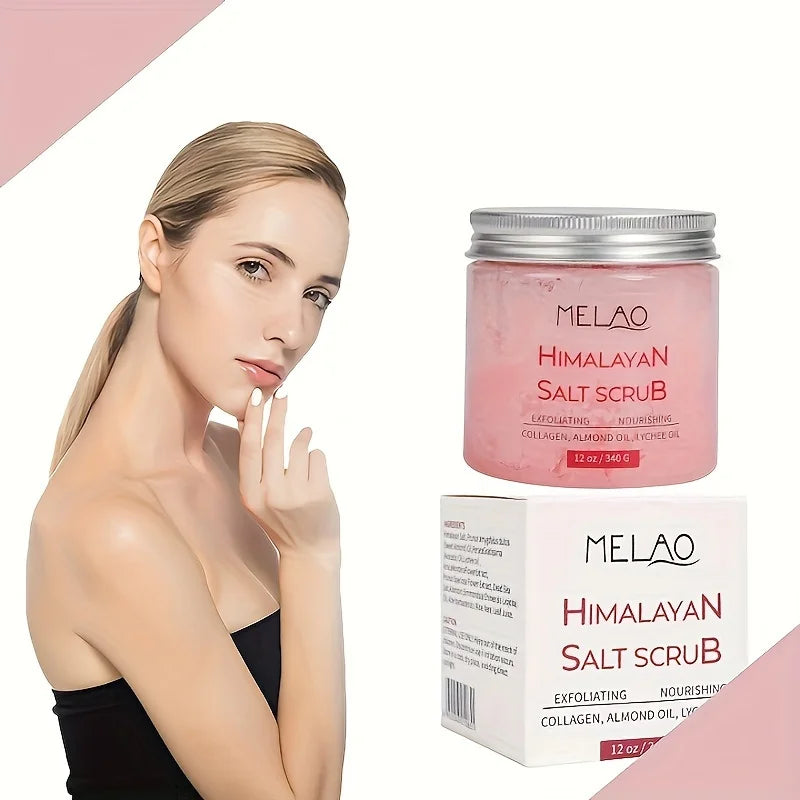 MELAO Himalayan Salt Scrub Face Foot & Body Exfoliator Infused with