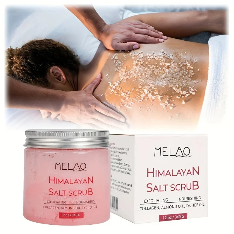 MELAO Himalayan Salt Scrub Face Foot & Body Exfoliator Infused with