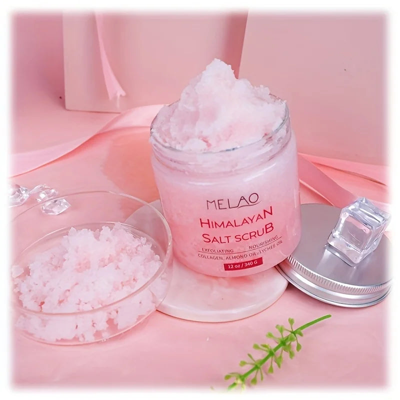 MELAO Himalayan Salt Scrub Face Foot & Body Exfoliator Infused with