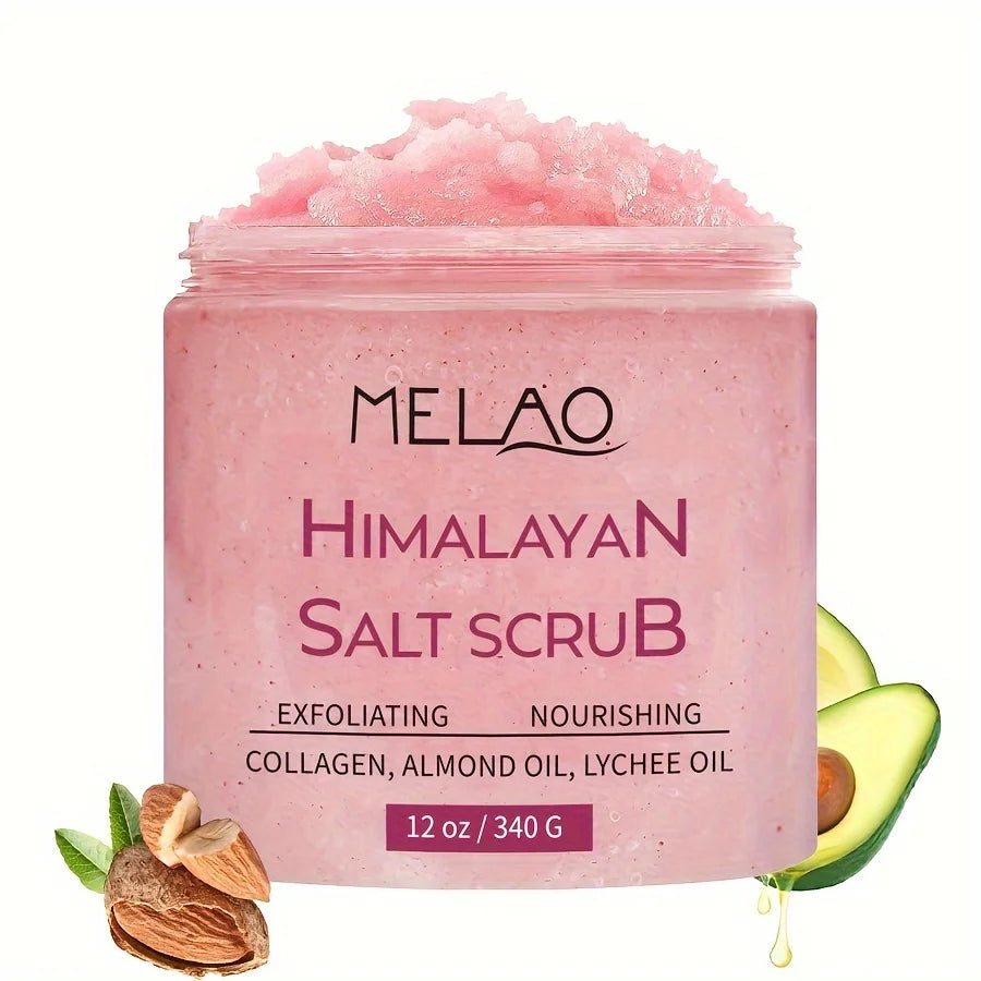 MELAO Himalayan Salt Scrub Face Foot & Body Exfoliator Infused with